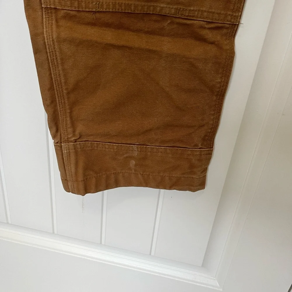 Carhartt Relaxed Fit Bib Overalls 28x30 STAINED SEE PICTURES - Picture 9 of 14